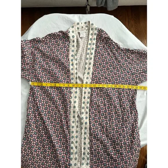 Ariat Mesquite Kimono Duster Womens Size L/XL Rust Blue Ivory Boho Festival - Picture 8 of 9